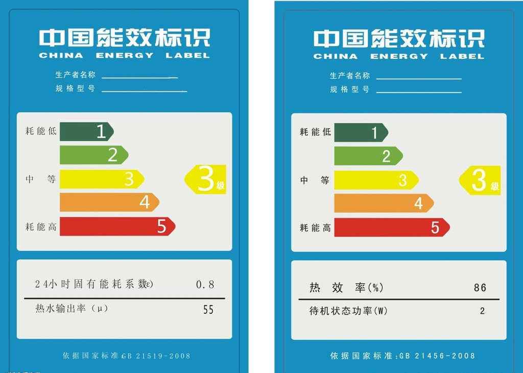 家電能效等級標簽